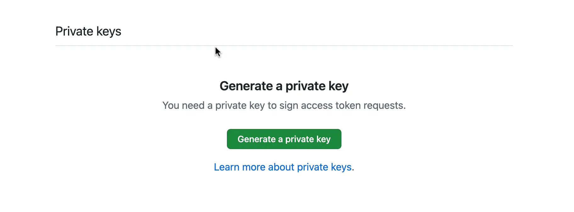 Private keys
